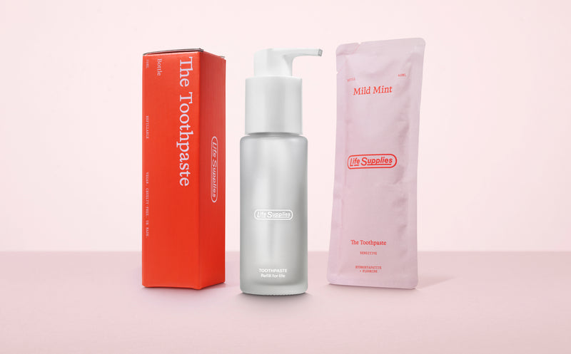 Welcome Back Toothpaste Bundle (1x Bottle, 1x Refill, 4x Travel Tubes, 1x Toothbrush)