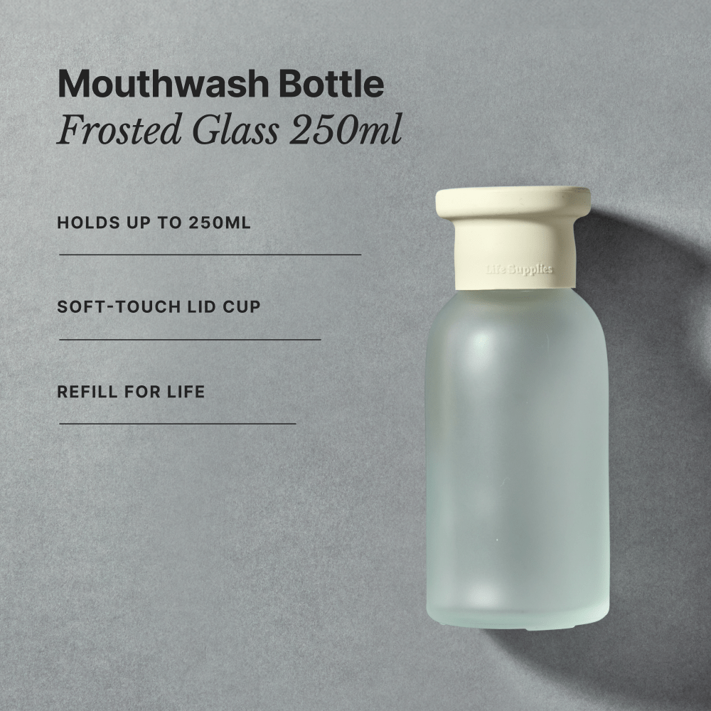 Mouthwash Bottle Frosted Glass 250ml