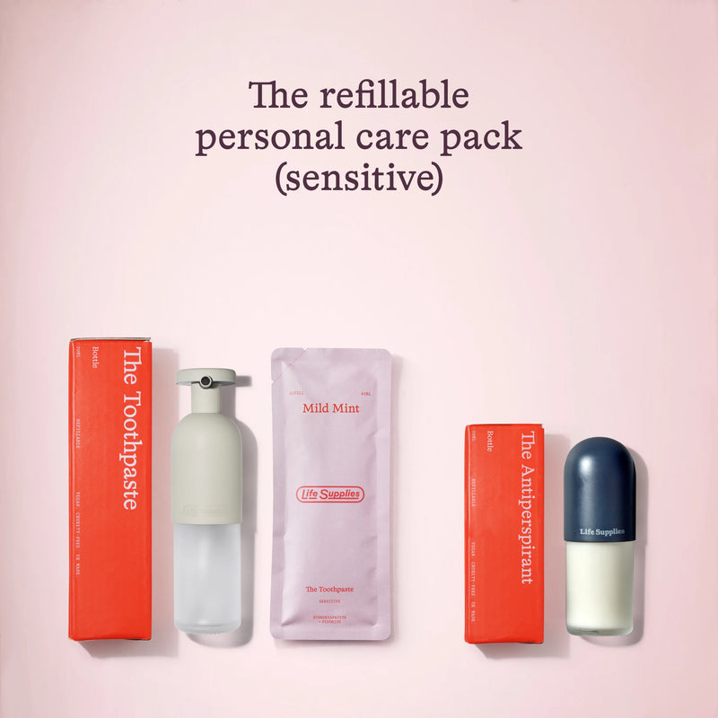 Refillable Toothpaste 2.0 (Sensitive) + Refillable Antiperspirant Set