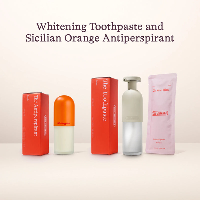 Refillable Toothpaste (Whitening) 2.0 + Refillable Antiperspirant Set