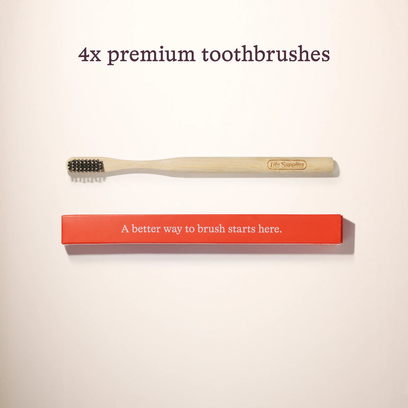 Bamboo Toothbrush 4 Pack